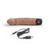 Вибратор-реалистик PowerCocks 6.5" Girthy Realistic Vibrator, кофейный