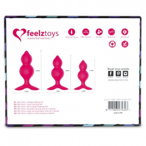 Набор из трех анальный пробок FeelzToys Bibi Twin Butt Plug Set