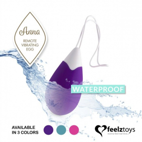 Виброяйцо на радиоуправлении FeelzToys Anna Vibrating Egg Remote, фиолетовое