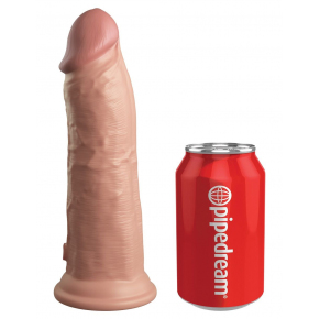Фаллоимитатор Pipedream King Cock Elite 8" Silicone Dual Density Cock, телесный