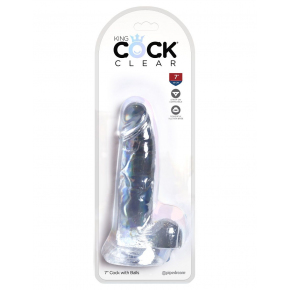 Фаллоимитатор Pipedream King Cock Clear 7" Cock with Balls