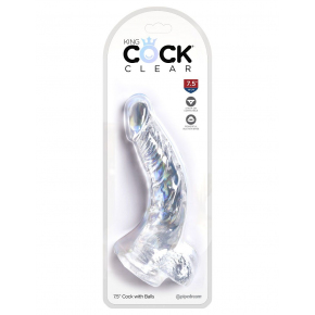 Фаллоимитатор Pipedream King Cock Clear 7.5" Cock with Balls