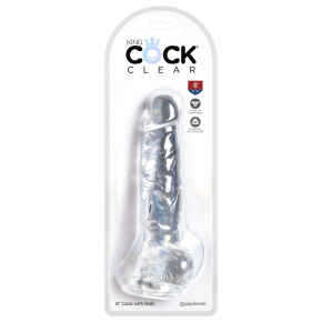 Фаллоимитатор Pipedream King Cock Clear 8" Cock with Balls