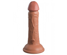 Фаллоимитатор Pipedream King Cock Elite 6" Silicone Dual Density Cock, кофейный