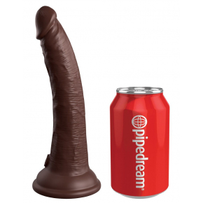 Фаллоимитатор Pipedream King Cock Elite 7" Silicone Dual Density Cock, коричневый