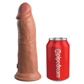Фаллоимитатор Pipedream King Cock Elite 8" Silicone Dual Density Cock, кофейный