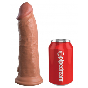 Фаллоимитатор Pipedream King Cock Elite 8" Silicone Dual Density Cock, кофейный