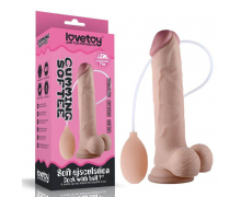 Фаллоимитатор с имитацией эякуляции 9" Soft Ejaculation Cock With Ball