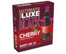 Черный стимулирующий презерватив Luxe Black Ultimate «Болт на 32», 1 шт.