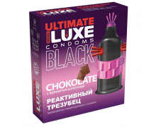 Черный стимулирующий презерватив Luxe Black Ultimate «Реактивный Трезубец», 1 шт.