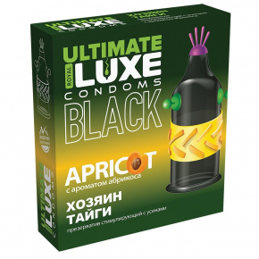 Черный стимулирующий презерватив Luxe Black Ultimate «Хозяин Тайги», 1 шт.