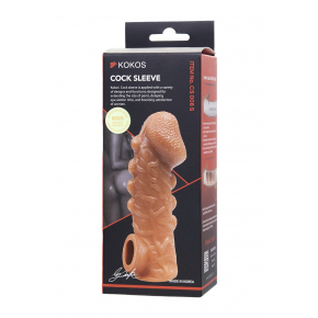 Закрытая насадка с шишечками Kokos Cock Sleeve 8, размер S