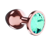 Анальная пробка с кристаллом Diamond Topaz Shine