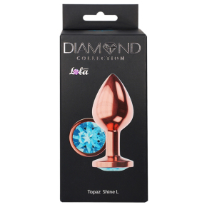 Анальная пробка с кристаллом Diamond Topaz Shine