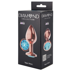 Анальная пробка с кристаллом Diamond Topaz Shine