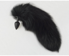 Анальная пробка с хвостом из песца BDSM accessories