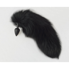 Анальная пробка с хвостом из песца BDSM accessories