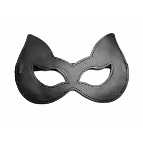 Лаковая маска с ушками из эко-кожи