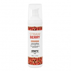 Разогревающее массажное масло с ароматом клубники Gourmet Strawberry, 50 мл