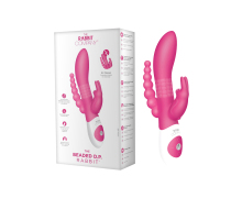 Вибратор-кролик с анальным отростком The Beaded D.P.Rabbit