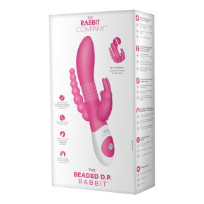 Вибратор-кролик с анальным отростком The Beaded D.P.Rabbit