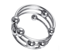 Кольцо под головку пениса с подвижными шариками, ⌀4 см