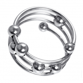 Кольцо под головку пениса с подвижными шариками, ⌀4 см
