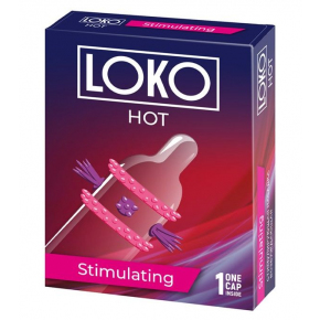 Стимулирующая насадка на пенис с возбуждающим эффектом Loko Hot