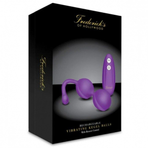 Вагинальные шарики с пультом ДУ Vibrating Kegel Balls, фиолетовые