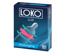 Стимулирующая насадка на пенис с продлевающим эффектом Loko Lux