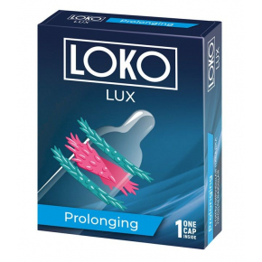 Стимулирующая насадка на пенис с продлевающим эффектом Loko Lux