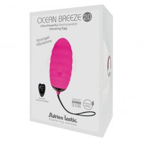 Виброяйцо с пультом ДУ Ocean Breeze 2.0 + LRS, розовое
