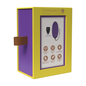 Виброяйцо с пультом ДУ Ocean Breeze 2.0 + LRS, фиолетовое