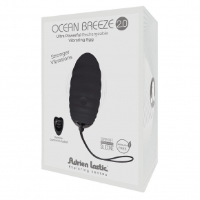 Виброяйцо с пультом ДУ Ocean Breeze 2.0 + LRS, черное