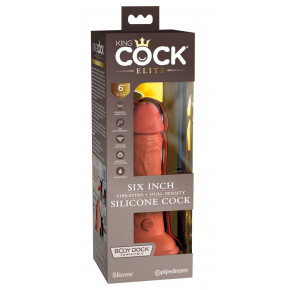 Реалистичный фаллоимитатор Pipedream King Cock Elite 6" Silicone Dual Density Cock