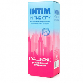 Увлажняющий лубрикант на водной основе Intim in the city Hyaluronic, 60 г