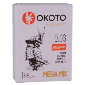 Набор из 4 презервативов Sitabella condoms Okoto MegaMix, 4 шт
