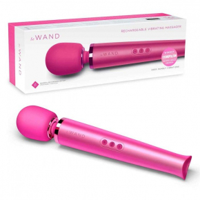 Розовый массажёр-жезл Le Wand с 20 режимами вибрации