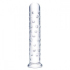 Стеклянный фаллос с массажным рельефом Glas 10" Extra Large Glass Dildo