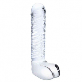 Фаллоимитатор Glas 8" Realistic Ribbed Glass Dildo