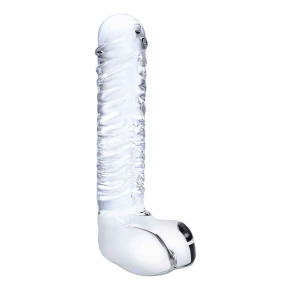 Фаллоимитатор Glas 8" Realistic Ribbed Glass Dildo