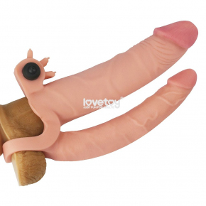 Насадка-удлинитель на пенис с анальным стимулятором и вибропулей