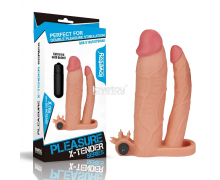 Насадка-удлинитель на пенис с анальным стимулятором и вибрацией