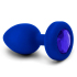 Вибропробка с кристаллом на пульте ДУ b-Vibe Vibrating Jewel Plug L/XL, синяя