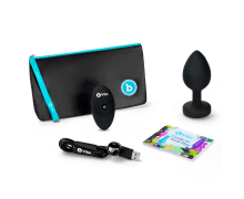 Вибропробка с кристаллом на пульте ДУ b-Vibe Vibrating Jewel Plug XXL