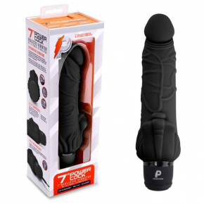 Вибратор-реалистик с клиторальными лепестками 7" Realistic Vibrator, черный