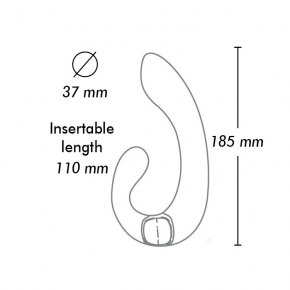 Гибкий вибростимулятор с двумя моторами Shunga Miyo, черный