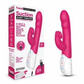 Вибромассажер с клиторальной стимуляцией Clitoral Suction Rabbit, розовый