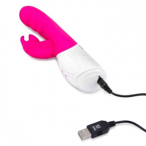 Вибромассажер с клиторальной стимуляцией Clitoral Suction Rabbit, розовый