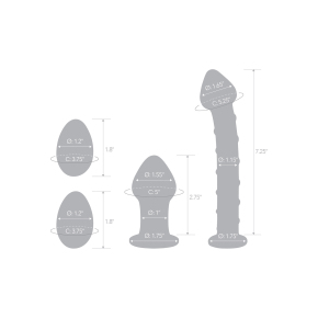 Набор из 4 стеклянных предметов Mr. Swirly Set